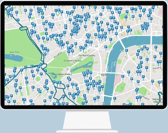 london motorcycle parking bays web map